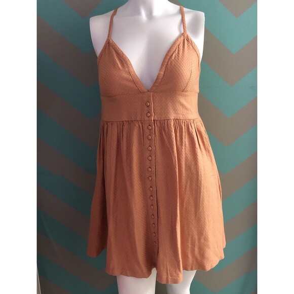 Roxy Women's SMALL Golden Lights Strappy Dress Summer beach - Picture 3 of 9